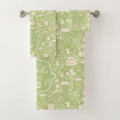 Paddestoel Groene Crème Bad Handdoek (Insitu)