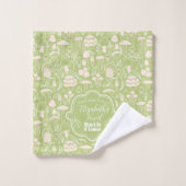 Paddestoel Groene Crème Bad Handdoek (Wasdoekje)