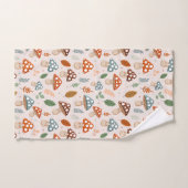 Paddestoel, Herfst gebladerte, Natuur Patten Bad Handdoek (Handdoek)