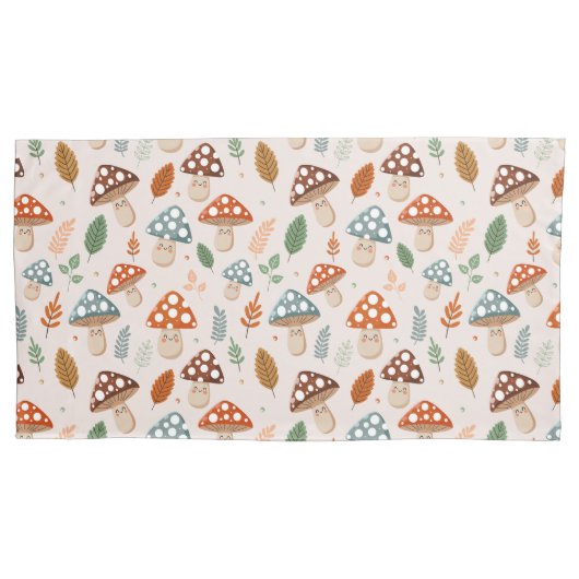 Paddestoel, Herfst gebladerte, Natuur Patten Kussensloop (Voorkant-Links)