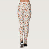 Paddestoel, Herfst gebladerte, Natuur Patten Leggings (Achterkant)