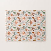 Paddestoel, Herfst gebladerte, Natuur Patten Legpuzzel (Horizontaal)