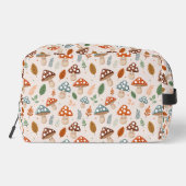 Paddestoel, Herfst gebladerte, Natuur Patten Toilettasje (Achterkant)