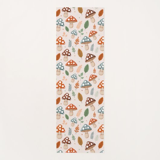 Paddestoel, Herfst gebladerte, Natuur Patten Yogamat (Voorkant)