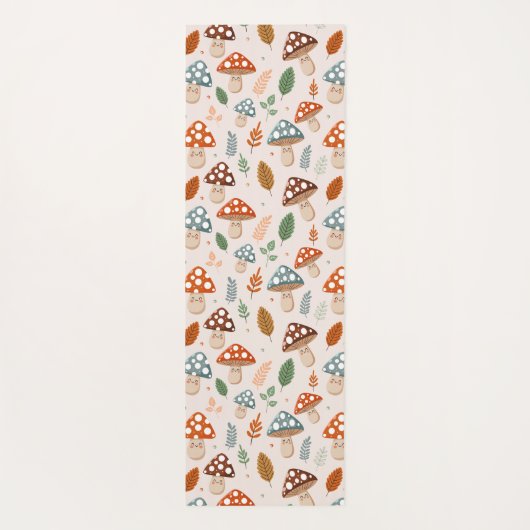 Paddestoel, Herfst gebladerte, Natuur Patten Yogamat (Achterkant)