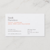 Paddestoel Illustratie Wit/Bruin - Catering, Chef Visitekaartje (Achterkant)