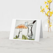 Paddestoel Kaart (Gele Bloem)