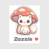 Paddestoel Kat Sticker 2 (Vel)