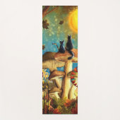 Paddestoel Katten Effen Achterkant Yogamat (Voorkant)