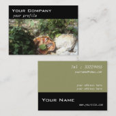 Paddestoel, klimop, stenen visitekaartje (Voorkant / Achterkant)