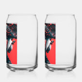 Paddestoel meisje 1 blikvorm glas (Links)