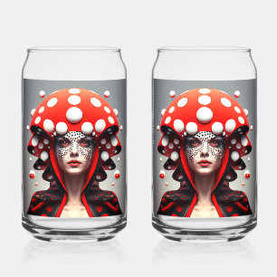Paddestoel meisje 3 blikvorm glas