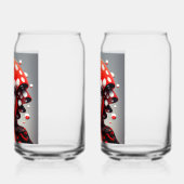 Paddestoel meisje 3 blikvorm glas (Links)