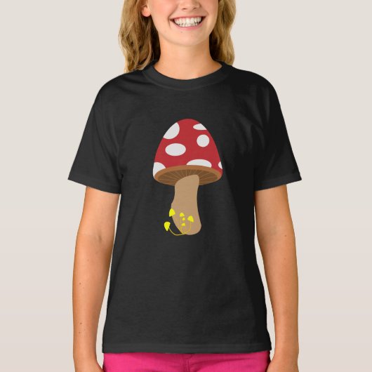 Paddestoel Meisje T-Shirt (Voorkant)