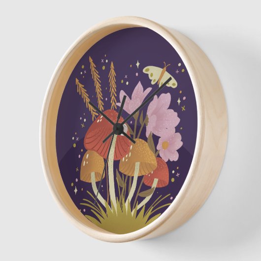 Paddestoel met Florals Paarse (Hoek)