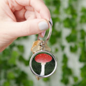 Paddestoel Mushroom in Moss Omgeving Sleutelhanger (Hand)