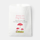 Paddestoel Mushroom Waterverf Leuk Baby shower Bedankzakje (Voorkant)