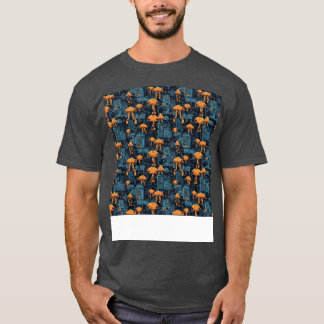 Paddestoel Naadloze Patroon Schimmel Hippie Shroom T-shirt