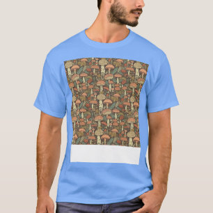Paddestoel Naadloze Patroon Schimmel Hippie Shroom T-shirt
