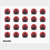 Paddestoel Nachtstalkers Vierkante Sticker (Vel)