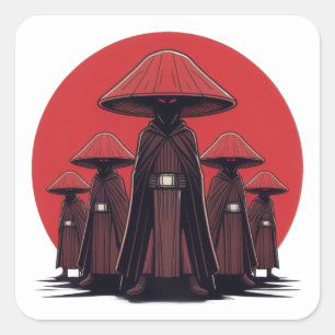 Paddestoel Nachtstalkers Vierkante Sticker