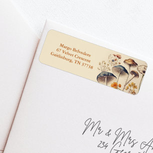  Paddestoel Naturalist Adres Etiket