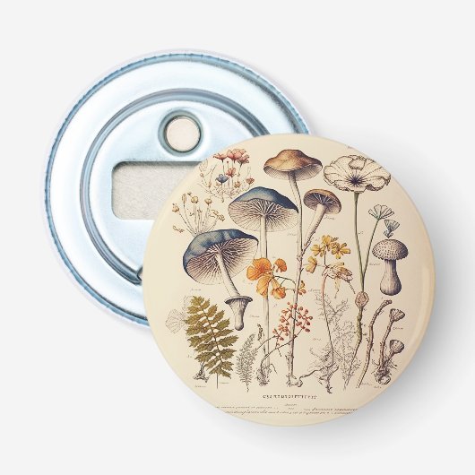 Paddestoel Naturalist Button Flesopener (Voorkant)