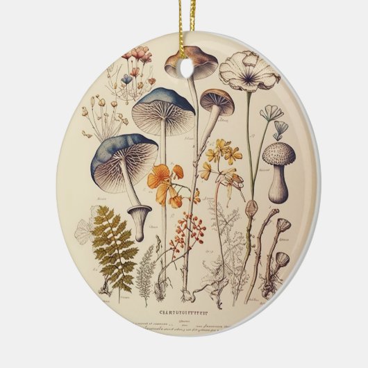  Paddestoel Naturalist Keramisch Ornament (Links)