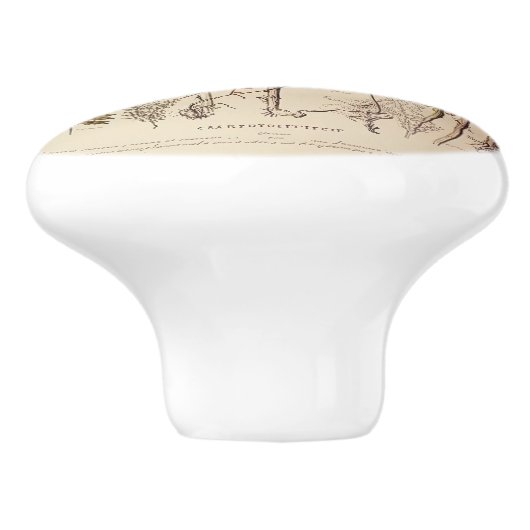  Paddestoel Naturalist Keramische Knop (Zijkant)