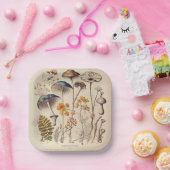  Paddestoel Naturalist Papieren Bordje (Feest)