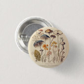 Paddestoel Naturalist Ronde Button 3,2 Cm (Voorkant /achterkant)