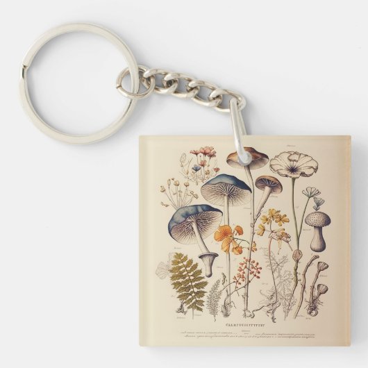 Paddestoel Naturalist Sleutelhanger (Voorkant)