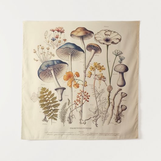  Paddestoel Naturalist Wandkleed (Voorkant)