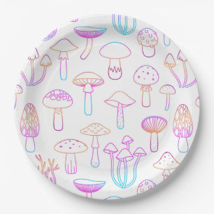 Paddestoel ontwerp papier bord
