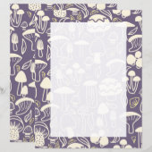 Paddestoel Paarse Grijs Papier (Voorkant / Achterkant)