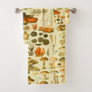 Paddestoel paddestoel Antiek illustratie Bad Handdoek
