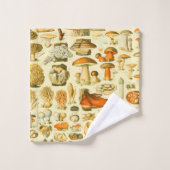 Paddestoel  paddestoel Antiek illustratie Bad Handdoek (Wasdoekje)