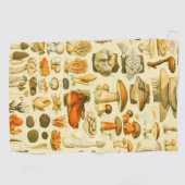 Paddestoel  paddestoel Antiek illustratie Golfhanddoek (Horizontaal)