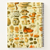 Paddestoel paddestoel Antiek illustratie Notitieboek (Achterkant)