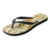Paddestoel  paddestoel Antiek illustratie Teenslippers (Schuin)
