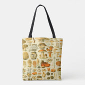 Paddestoel  paddestoel Antiek illustratie Tote Bag (Achterkant)