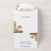 Paddestoel Paddestoel betoverde bos bruiloft All In One Uitnodiging (Buitenkant)