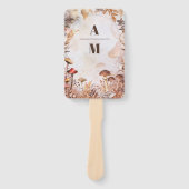 Paddestoel Paddestoel betoverde bos bruiloft Handwaaier (Voorkant)