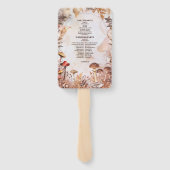 Paddestoel Paddestoel betoverde bos bruiloft Handwaaier (Achterkant)