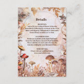 Paddestoel Paddestoel betoverde bos bruiloft Informatiekaartje (Voorkant)