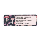 Paddestoel paddestoel schimmels retouradres etiket (Voorkant)