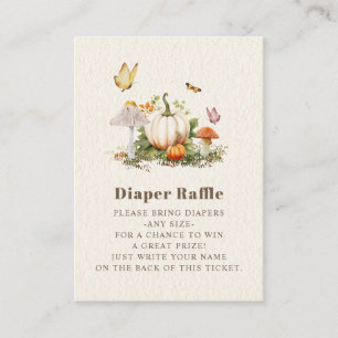 Paddestoel pompoen vlinder boeken voor Baby shower Informatiekaartje