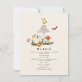 Paddestoel pompoen vlinder Woodland Baby shower Kaart (Voorkant)