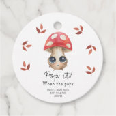 Paddestoel - POP HET ALS ZE POPPEN Bedankjes Labels (Voorkant)