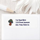 Paddestoel retouradreslabels etiket (Insitu)